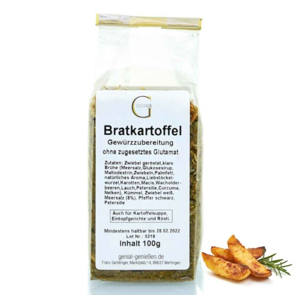 Bratkartoffel Gewürz für feinste selbstgemachte Bratkartoffeln