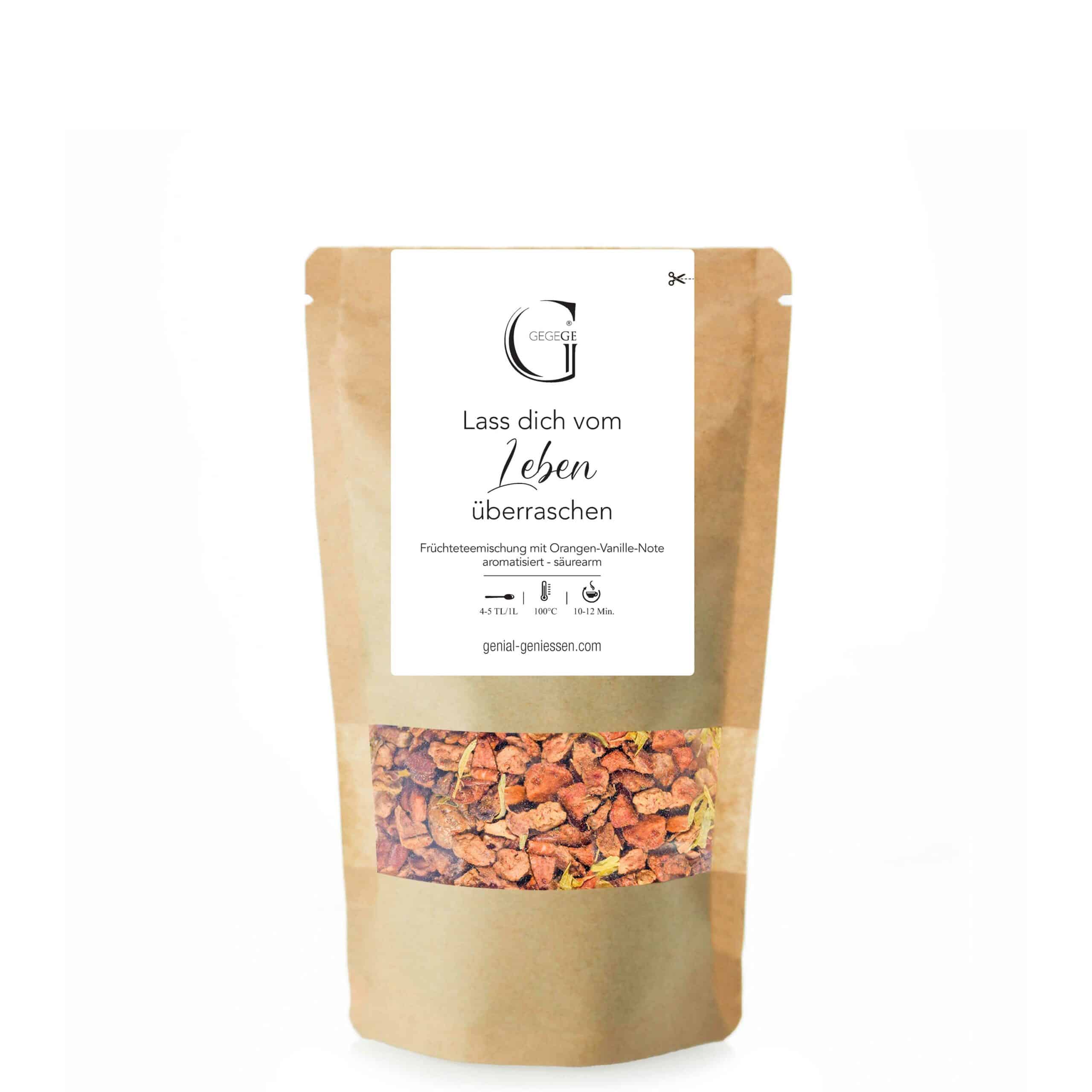 Lass dich vom Leben überraschen - Orangeneis Tee M