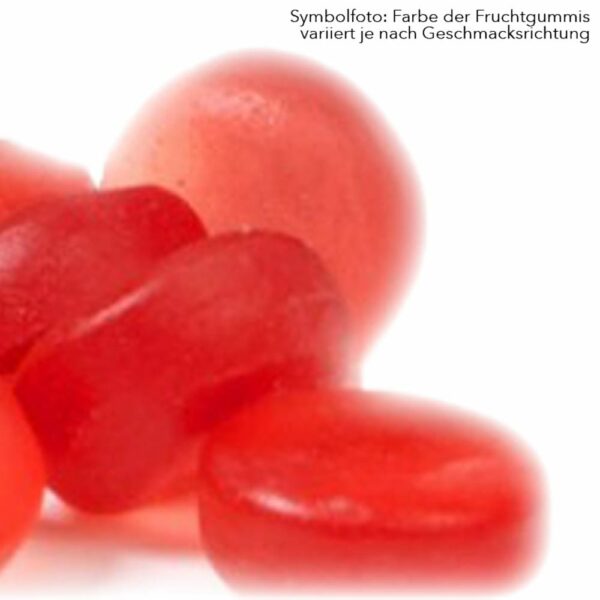 Genial Genießen Alkoholhaltige Fruchtgummis - Detailaufnahme - Farbe rot