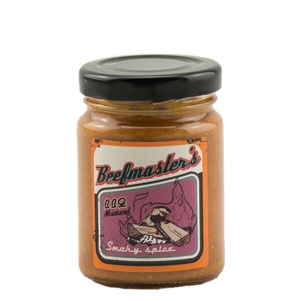 Gourmet Leon BBQ Mustard smoky-spice in 90ml Glas - ideales Grillgeschenk