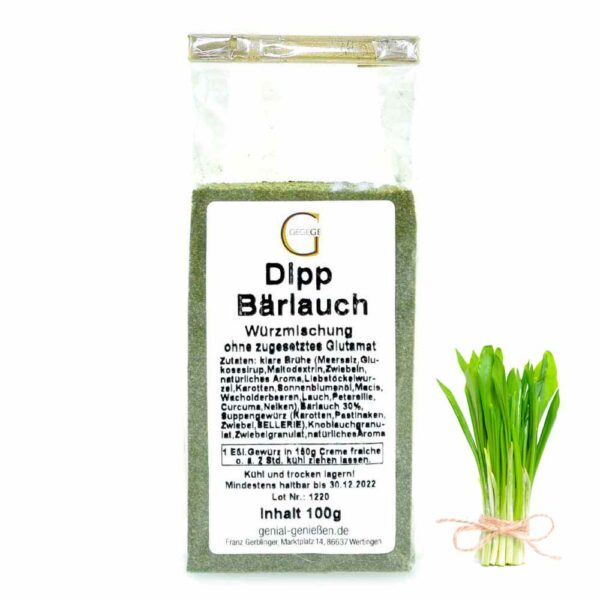 Genial Genießen Bärlauch Dip - sehr lecker als Brotaufstrich, Dip für Fingerfood - einfach anrühren mit Creme Fraîche oder schmand - kleine Ansicht