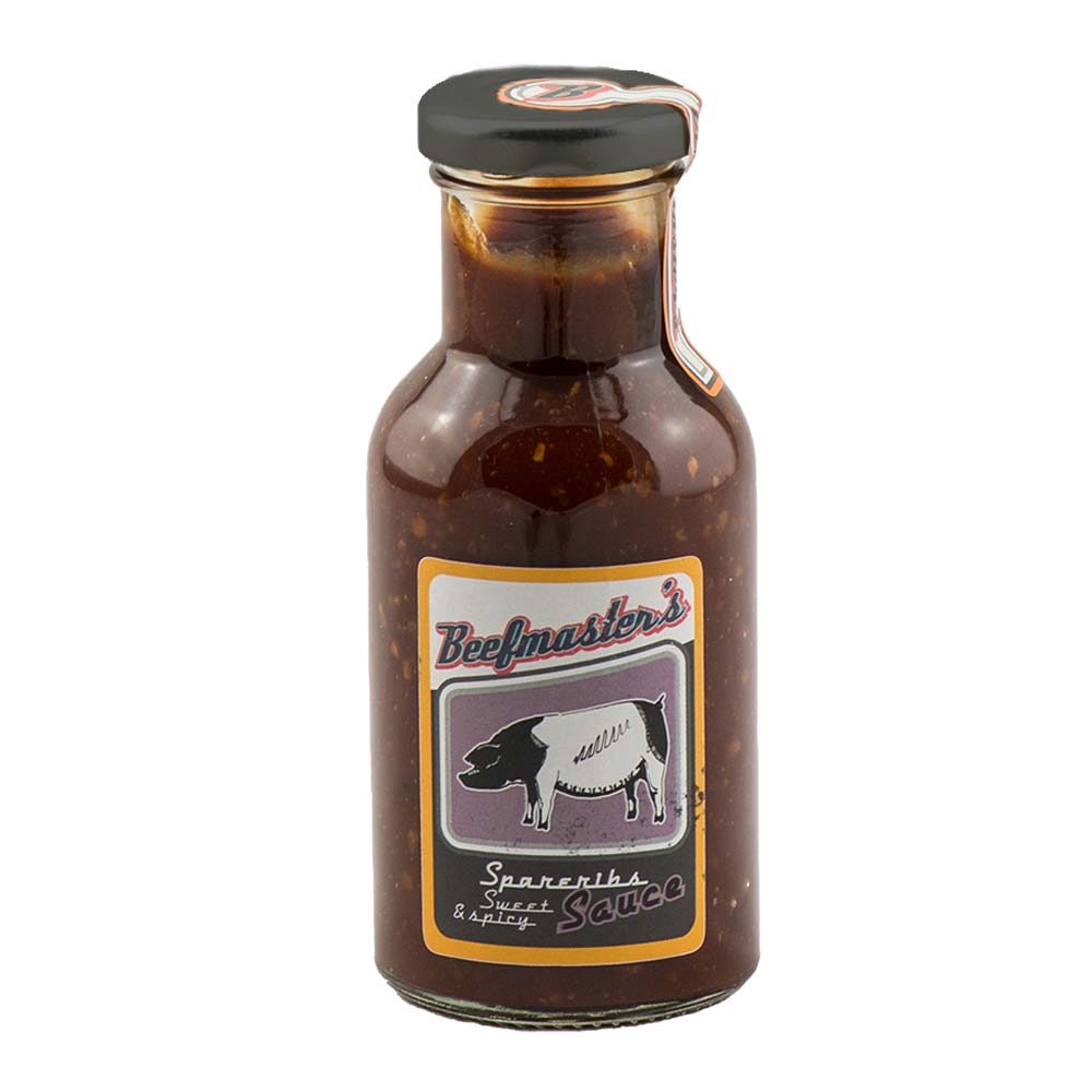 Gourmet Leon Grillsoße in Flasche mit Geschmack von Beefmasters Spareribs sweet and spicy - süß und scharf Geschmack