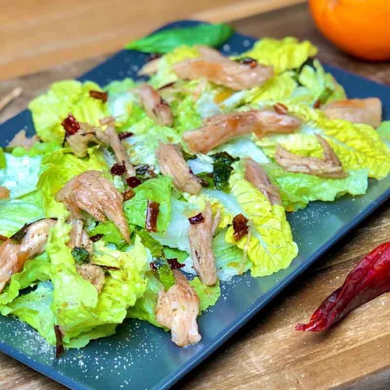 Frischer Salat mit Orangen-Honig Pute - Salatrezept