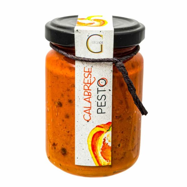 Genial Genießen Pesto Calabrese im Glas nachhaltig verpackt - perfektes Geschenk für Italienfans - große Darstellung