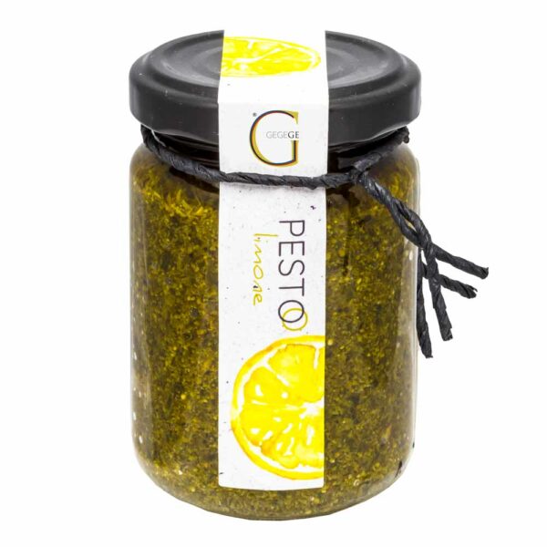 Genial Genießen Pesto Limone mit Basilikum im Glas nachhaltig verpackt - große Darstellung