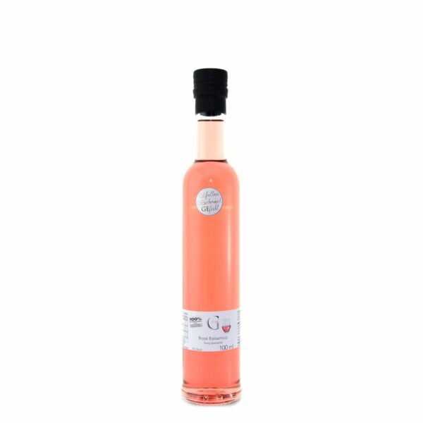 Genial Genießen Rose Balsamico. Ideal für frische Sommersalate. 350ml Flasche.