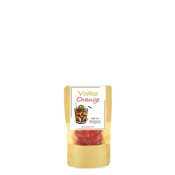 Genial Genießen Vodka Orange Alkoholische Fruchtgummis - Beutel S