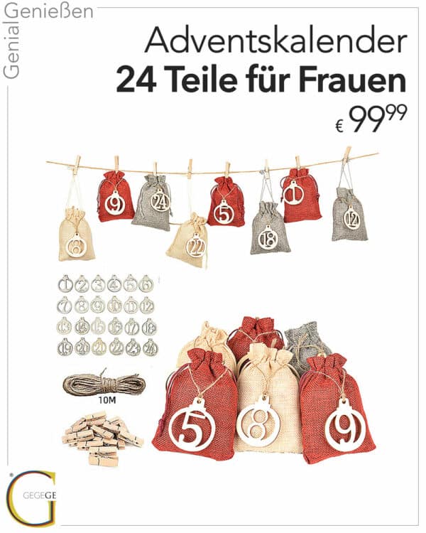 Adventskalender zum Grillen 24 Teile