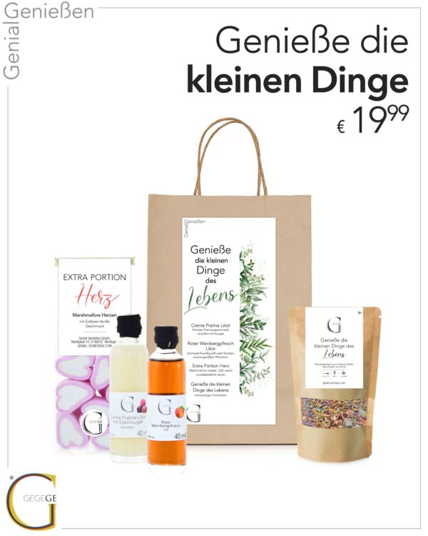 Genieße die kleinen Dinge des Lebens