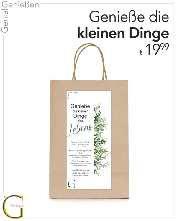 Genieße die kleinen Dinge des Lebens