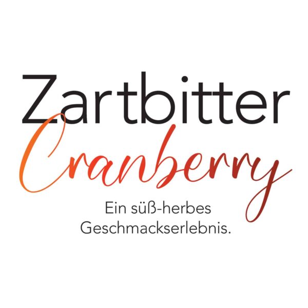 Zartbitter Cranberry Schokolade Banderole