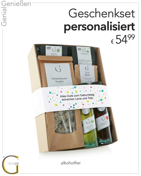 Geschenkset personalisiert groß ohne Alk