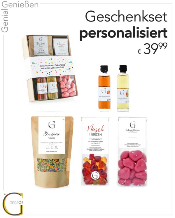Geschenkset personalisiert klein mit Alk