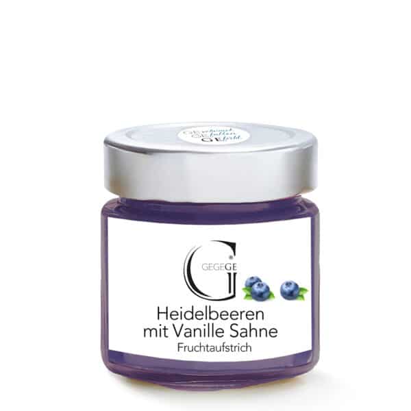 Fruchtaufstrich Heidelbeeren Vanille Sahne